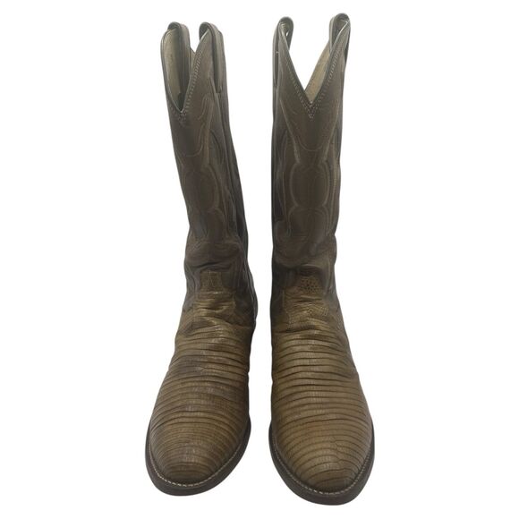 Justin Style 8493 Mink Iguana Lizard Western Style Cowboy Boots size 6 1/2 EE main image 10